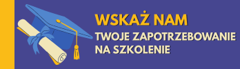 Baner ankiety pod tytułem: Badanie potrzeb szkoleniowych, kliknięcie przenosi do wypełniania ankiety