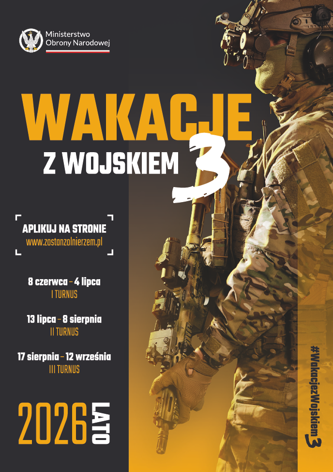 Plakat informacyjny dotyczący programu - informacje na stronie www.zostanzolnierzem.pl